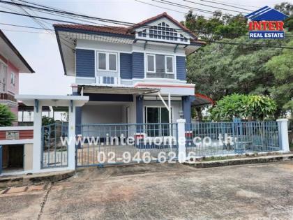 บ้านเดี่ยว 2 ชั้น (หลังมุม) 54 ตร.ว. หมู่บ้านมณีรินทร์ พาร์ค ถนนกรุงเทพ-ปทุมธานี 