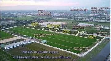 ขายที่ดินเขตEEC 5ไร่-40 ไร่ฟรีถมดินให้เสมอถนนเมือง