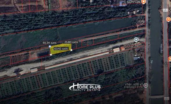 ที่ดินติดถนนคลอง ปทุมธานี เนื้อที่ 1 ไร่